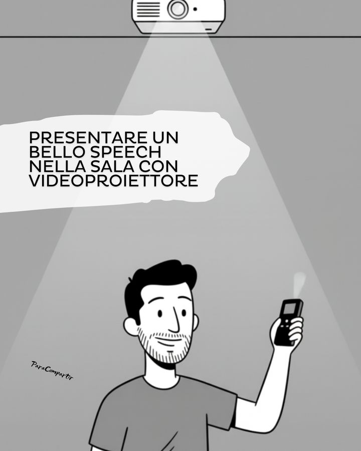 Para Compartir riunioni aziendali con proiettore